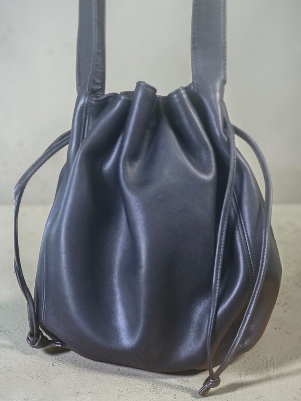 Coach Lexington 4180 Vintage 1998 Drawstring Bucket Bag Y2K Black Leather Italy - Picture 5 of 15